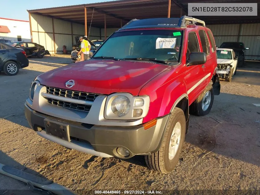 2002 Nissan Xterra Xe/Se VIN: 5N1ED28T82C532078 Lot: 40449465