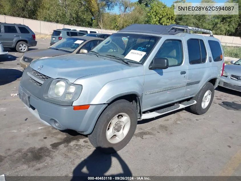 2002 Nissan Xterra Xe VIN: 5N1ED28Y62C594087 Lot: 40453118