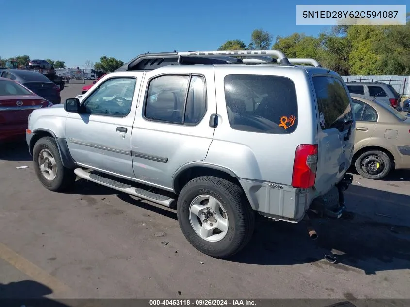 2002 Nissan Xterra Xe VIN: 5N1ED28Y62C594087 Lot: 40453118