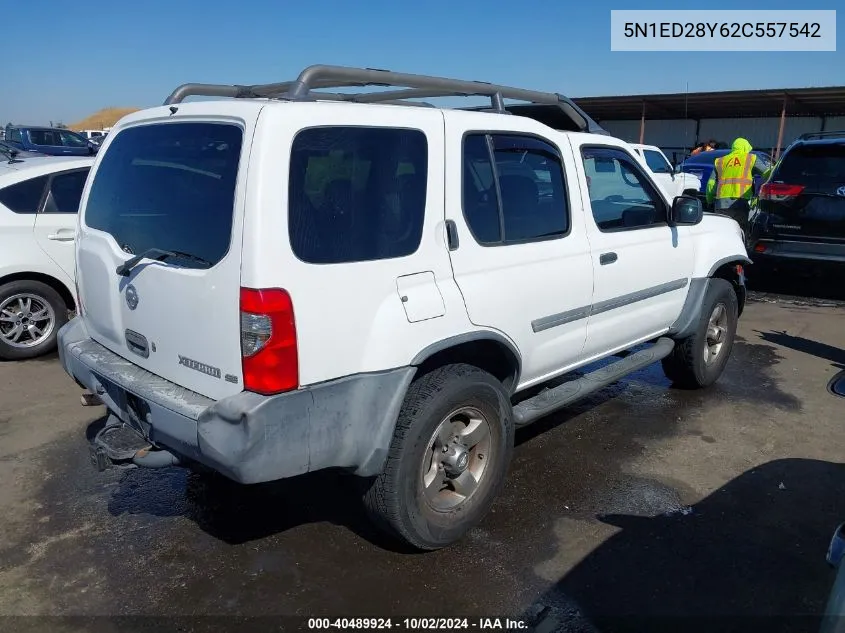 2002 Nissan Xterra Se VIN: 5N1ED28Y62C557542 Lot: 40489924