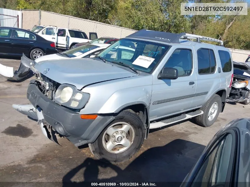 2002 Nissan Xterra Xe VIN: 5N1ED28T92C592497 Lot: 40510969