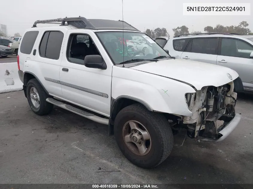 2002 Nissan Xterra Xe/Se VIN: 5N1ED28T22C524901 Lot: 40518359