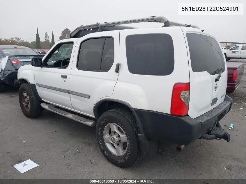 2002 Nissan Xterra Xe/Se VIN: 5N1ED28T22C524901 Lot: 40518359