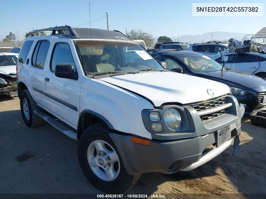 2002 Nissan Xterra Xe/Se VIN: 5N1ED28T42C557382 Lot: 40538167