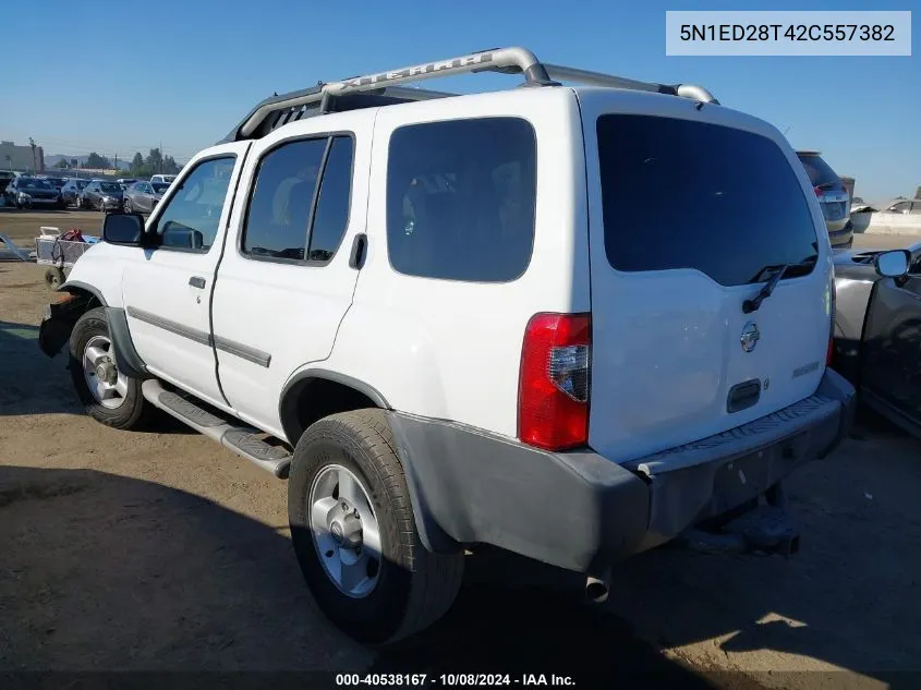 2002 Nissan Xterra Xe/Se VIN: 5N1ED28T42C557382 Lot: 40538167