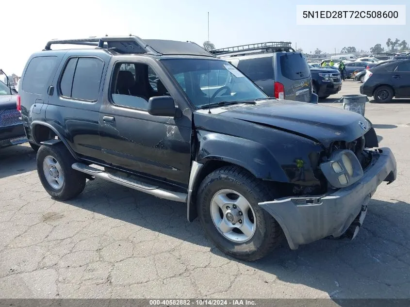 2002 Nissan Xterra Xe VIN: 5N1ED28T72C508600 Lot: 40582882