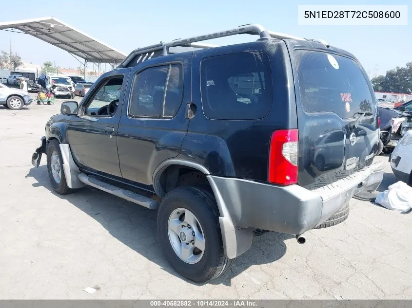 2002 Nissan Xterra Xe VIN: 5N1ED28T72C508600 Lot: 40582882