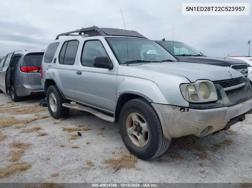 2002 Nissan Xterra Xe VIN: 5N1ED28T22C523957 Lot: 40614349