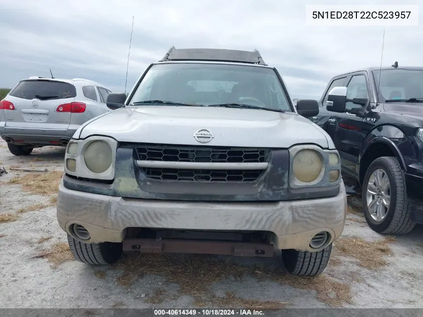 2002 Nissan Xterra Xe VIN: 5N1ED28T22C523957 Lot: 40614349