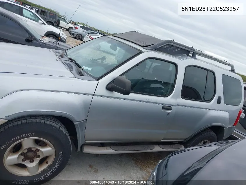 2002 Nissan Xterra Xe VIN: 5N1ED28T22C523957 Lot: 40614349