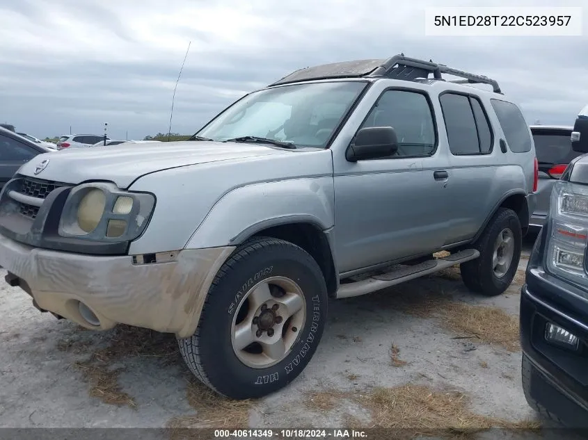 2002 Nissan Xterra Xe VIN: 5N1ED28T22C523957 Lot: 40614349