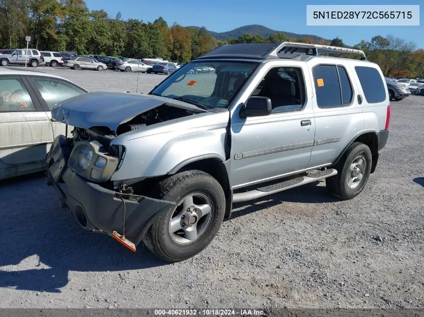 2002 Nissan Xterra Xe VIN: 5N1ED28Y72C565715 Lot: 40621932