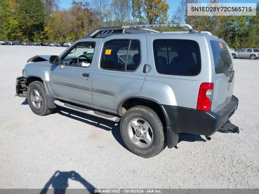 2002 Nissan Xterra Xe VIN: 5N1ED28Y72C565715 Lot: 40621932