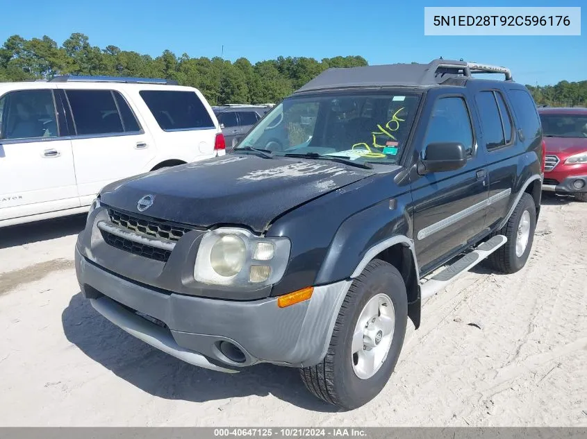 2002 Nissan Xterra Xe/Se VIN: 5N1ED28T92C596176 Lot: 40647125