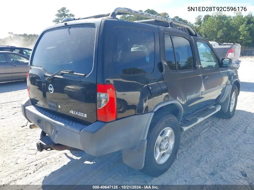 2002 Nissan Xterra Xe/Se VIN: 5N1ED28T92C596176 Lot: 40647125