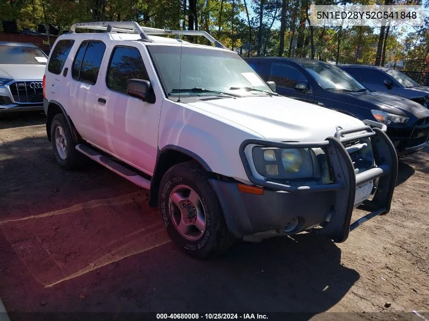 2002 Nissan Xterra Xe VIN: 5N1ED28Y52C541848 Lot: 40680008