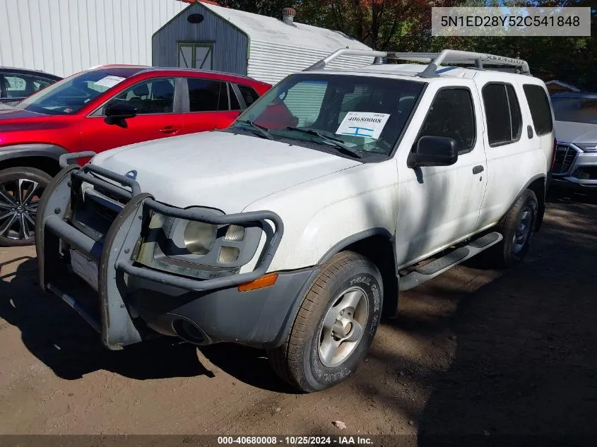 2002 Nissan Xterra Xe VIN: 5N1ED28Y52C541848 Lot: 40680008