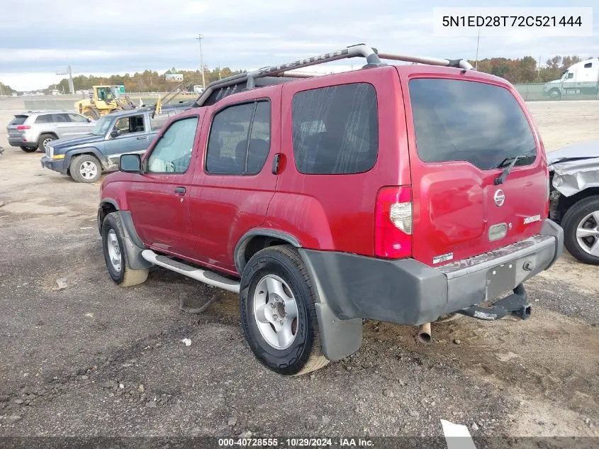 2002 Nissan Xterra Xe VIN: 5N1ED28T72C521444 Lot: 40728555