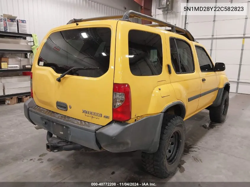 2002 Nissan Xterra Se S/C VIN: 5N1MD28Y22C582823 Lot: 40772208