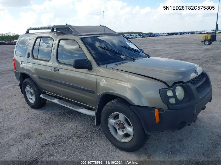 2002 Nissan Xterra Xe VIN: 5N1ED28T82C575805 Lot: 40778595