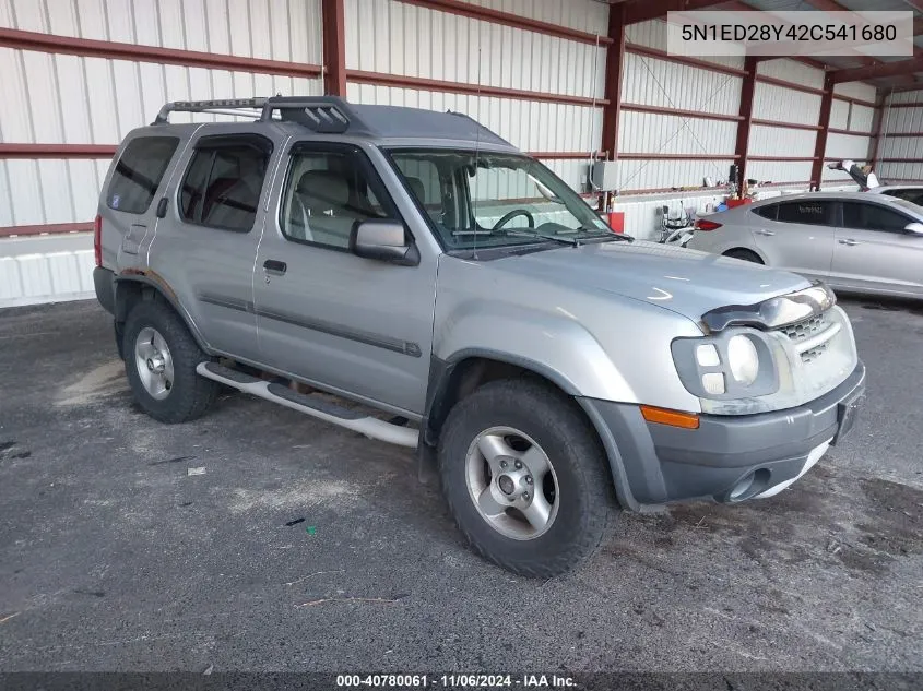 2002 Nissan Xterra Xe VIN: 5N1ED28Y42C541680 Lot: 40780061