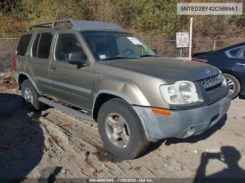 2002 Nissan Xterra Se VIN: 5N1ED28Y42C588661 Lot: 40807665