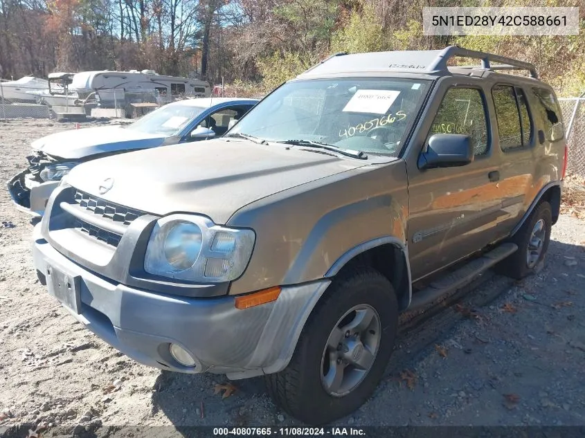 2002 Nissan Xterra Se VIN: 5N1ED28Y42C588661 Lot: 40807665