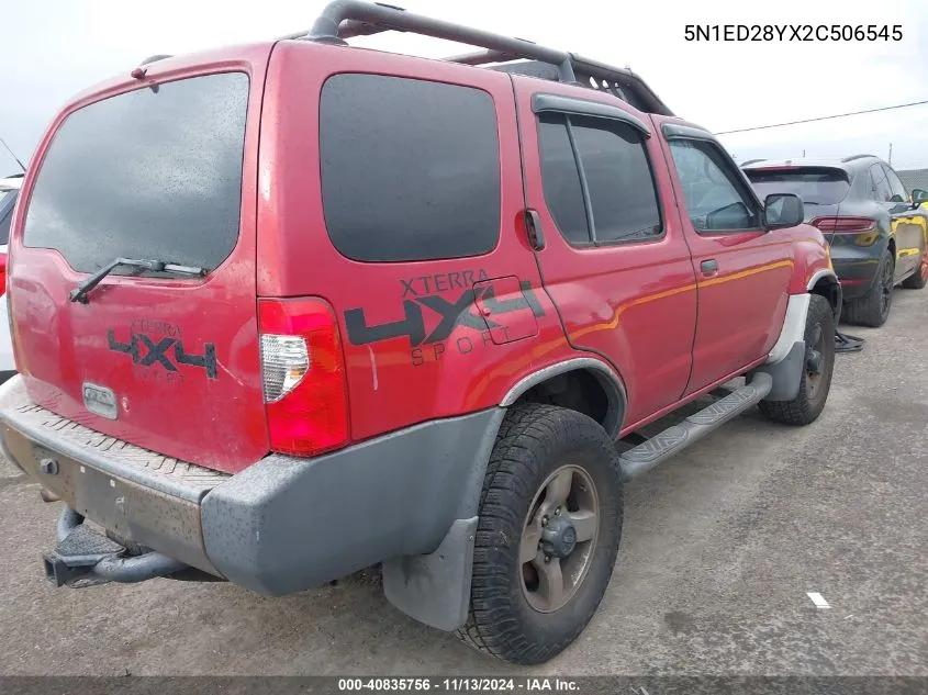 2002 Nissan Xterra Xe/Se VIN: 5N1ED28YX2C506545 Lot: 40835756