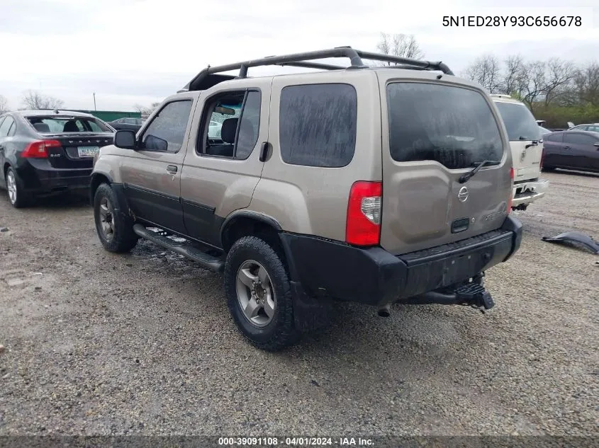 2003 Nissan Xterra Se VIN: 5N1ED28Y93C656678 Lot: 39091108