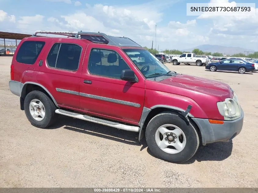 2003 Nissan Xterra Xe VIN: 5N1ED28T73C687593 Lot: 39898429