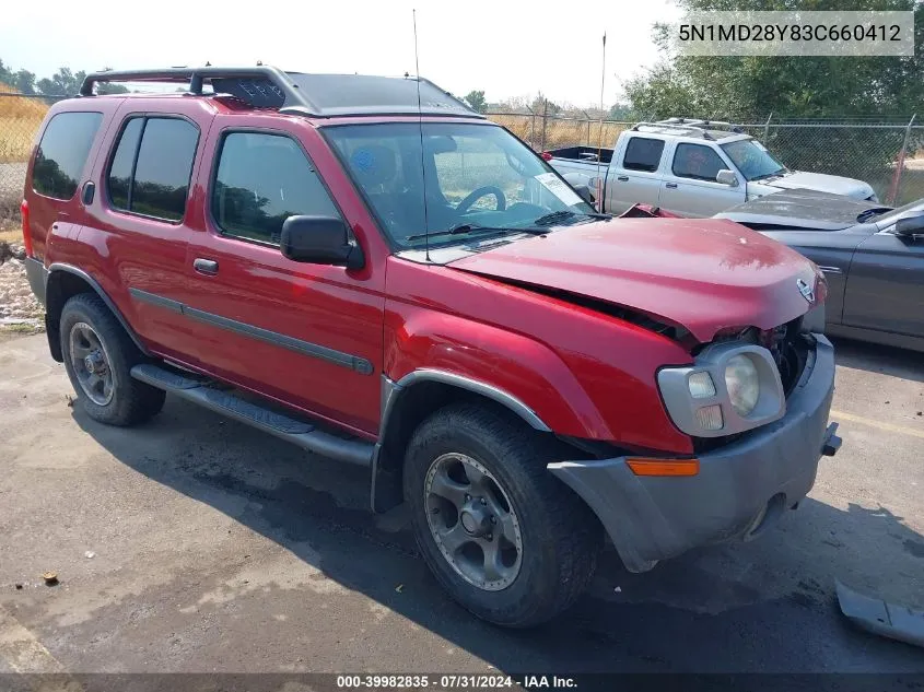 2003 Nissan Xterra Se S/C VIN: 5N1MD28Y83C660412 Lot: 39982835