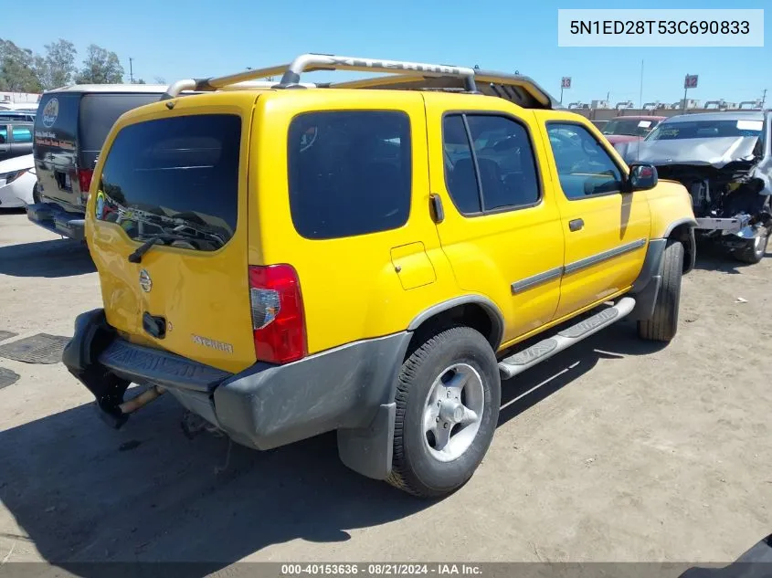 2003 Nissan Xterra Xe VIN: 5N1ED28T53C690833 Lot: 40153636