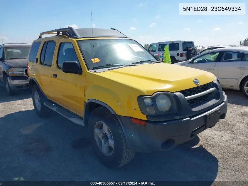 2003 Nissan Xterra Xe VIN: 5N1ED28T23C649334 Lot: 40365657