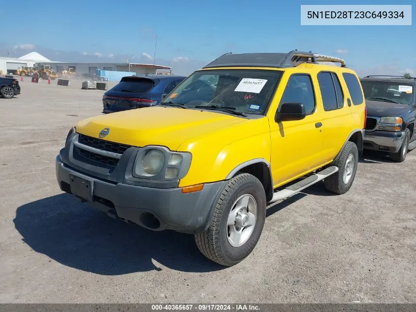 2003 Nissan Xterra Xe VIN: 5N1ED28T23C649334 Lot: 40365657