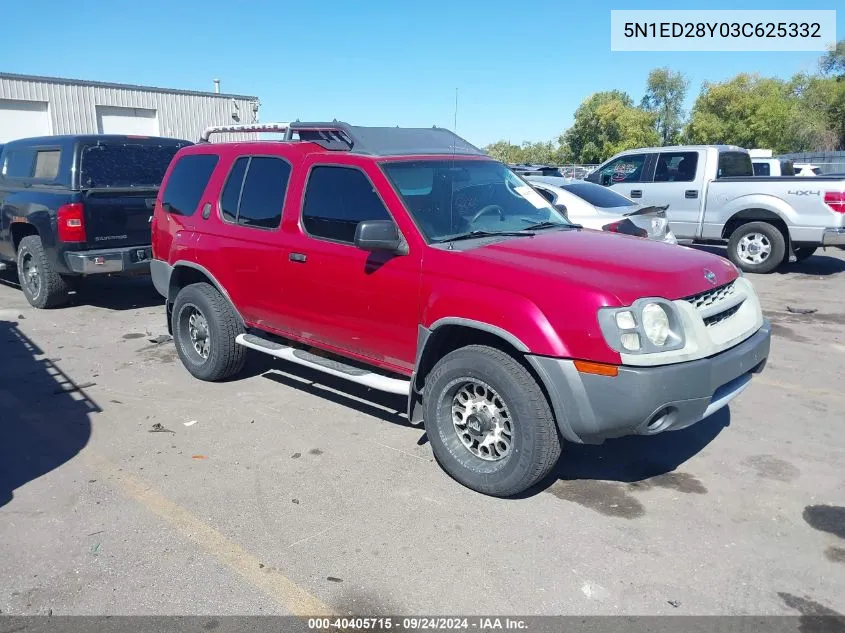 2003 Nissan Xterra Xe VIN: 5N1ED28Y03C625332 Lot: 40405715