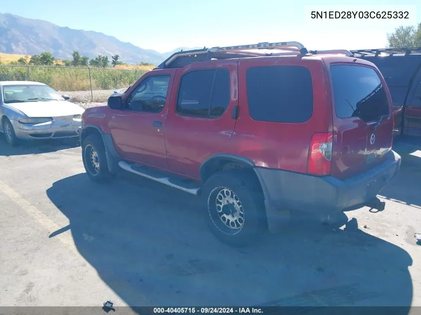 2003 Nissan Xterra Xe VIN: 5N1ED28Y03C625332 Lot: 40405715