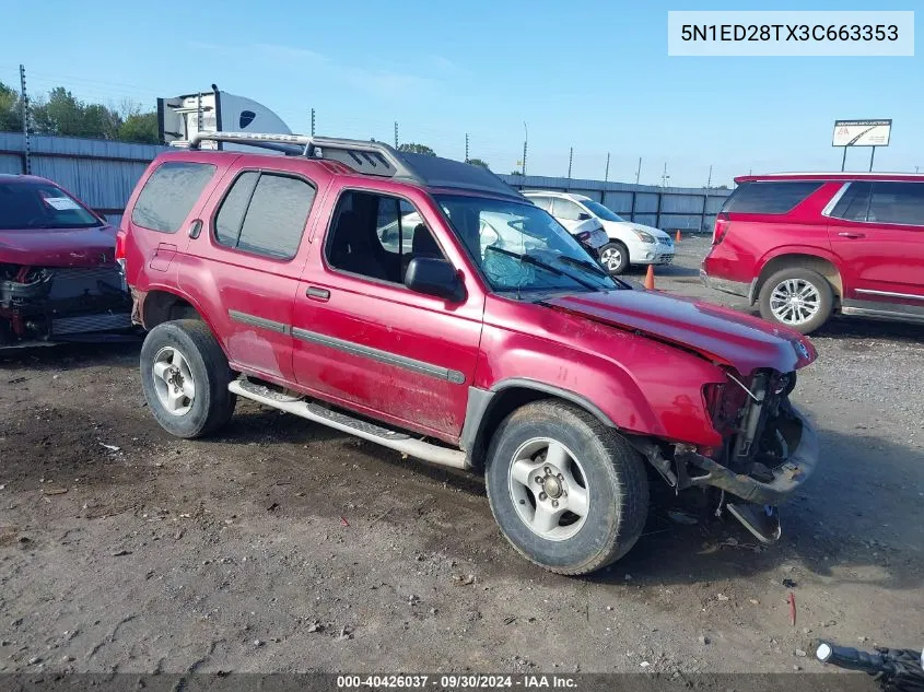 2003 Nissan Xterra Xe/Se VIN: 5N1ED28TX3C663353 Lot: 40426037