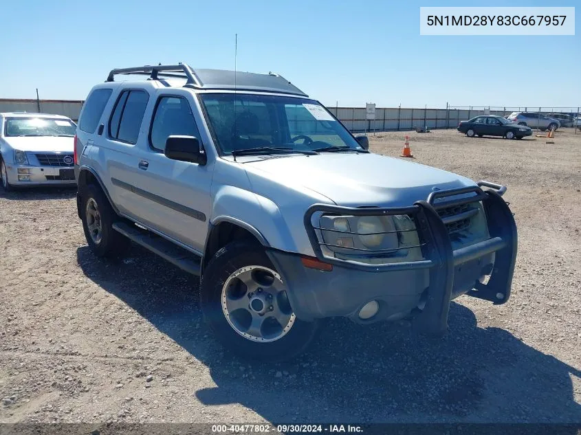 2003 Nissan Xterra Se VIN: 5N1MD28Y83C667957 Lot: 40477802