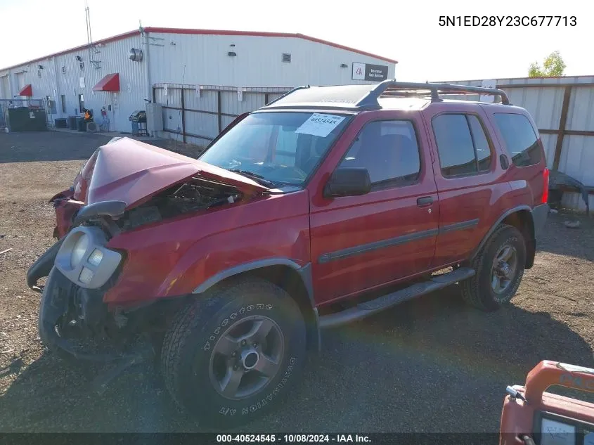 2003 Nissan Xterra Se VIN: 5N1ED28Y23C677713 Lot: 40524545