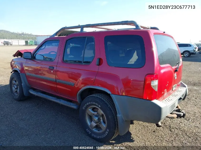 2003 Nissan Xterra Se VIN: 5N1ED28Y23C677713 Lot: 40524545