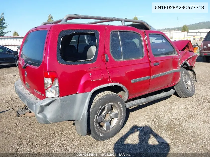 2003 Nissan Xterra Se VIN: 5N1ED28Y23C677713 Lot: 40524545