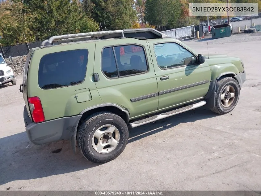 2003 Nissan Xterra Xe VIN: 5N1ED28YX3C683842 Lot: 40579249