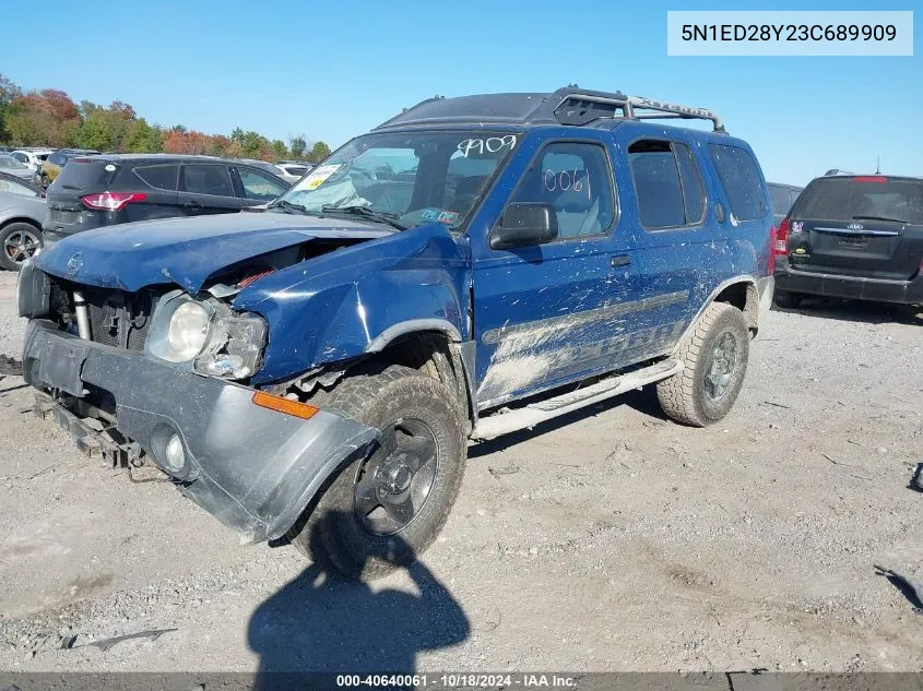 2003 Nissan Xterra Xe VIN: 5N1ED28Y23C689909 Lot: 40640061