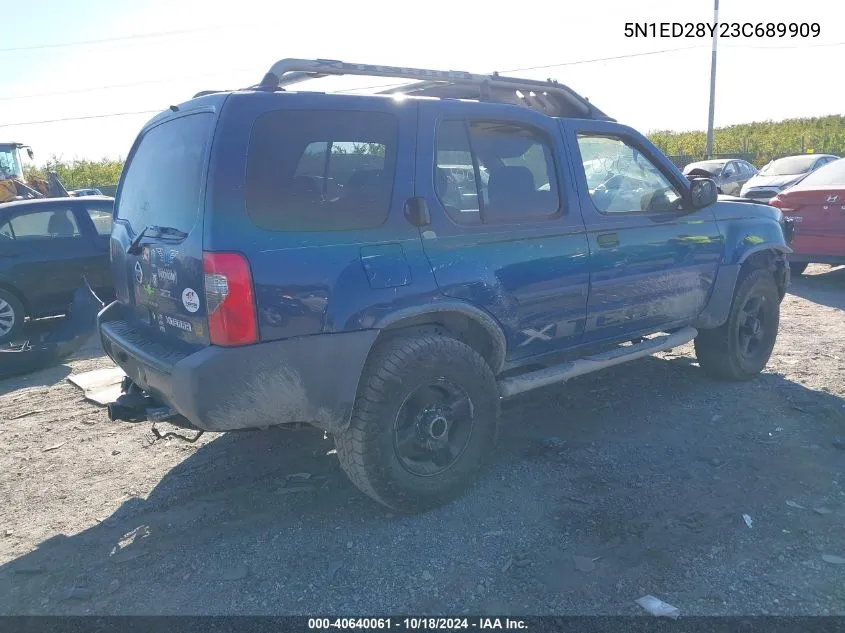 2003 Nissan Xterra Xe VIN: 5N1ED28Y23C689909 Lot: 40640061