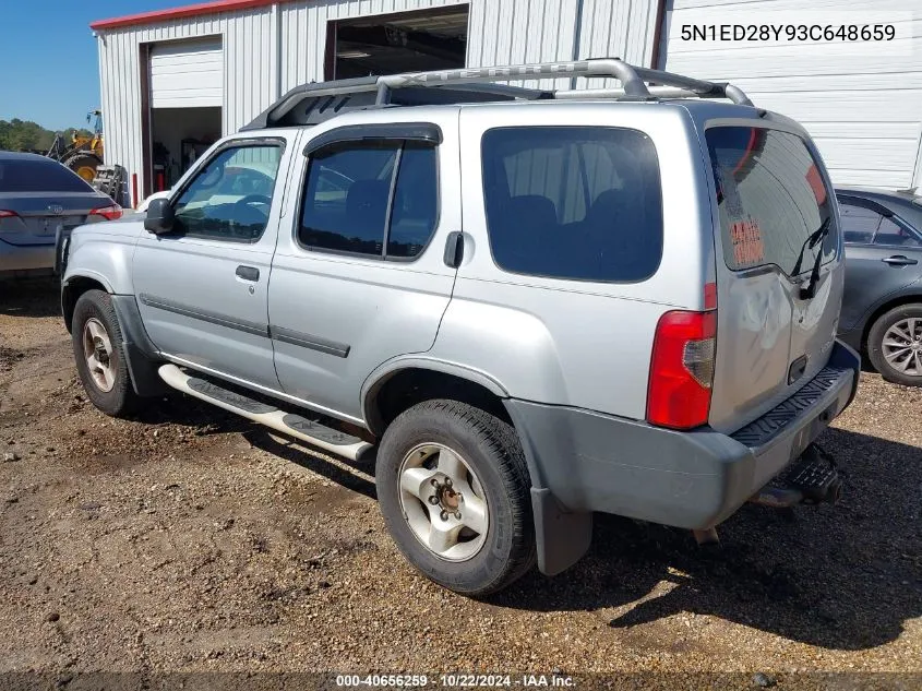 2003 Nissan Xterra Xe VIN: 5N1ED28Y93C648659 Lot: 40656259