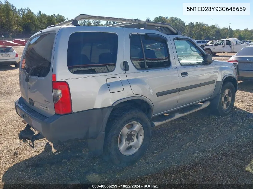 2003 Nissan Xterra Xe VIN: 5N1ED28Y93C648659 Lot: 40656259