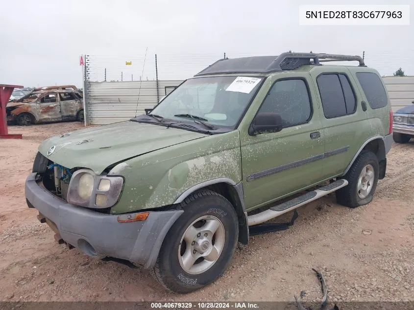 2003 Nissan Xterra Xe/Se VIN: 5N1ED28T83C677963 Lot: 40679329