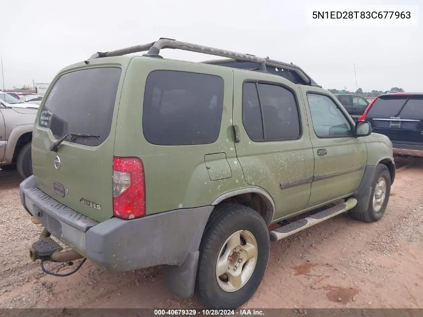 2003 Nissan Xterra Xe/Se VIN: 5N1ED28T83C677963 Lot: 40679329