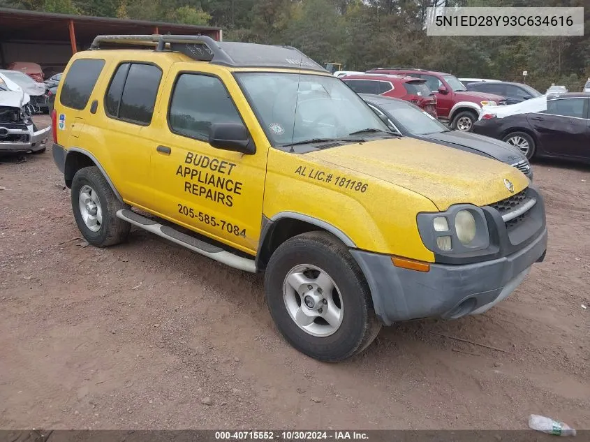 2003 Nissan Xterra Xe VIN: 5N1ED28Y93C634616 Lot: 40715552