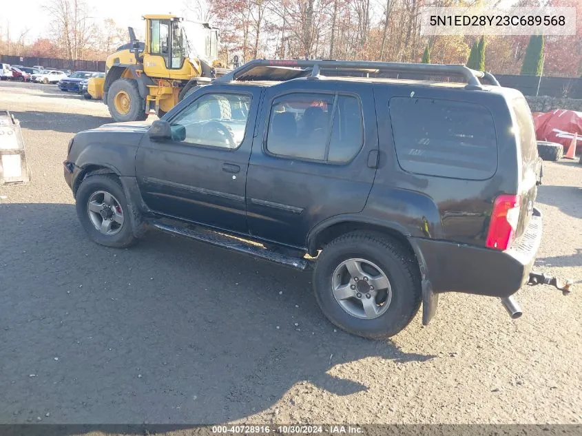 2003 Nissan Xterra Se VIN: 5N1ED28Y23C689568 Lot: 40728916